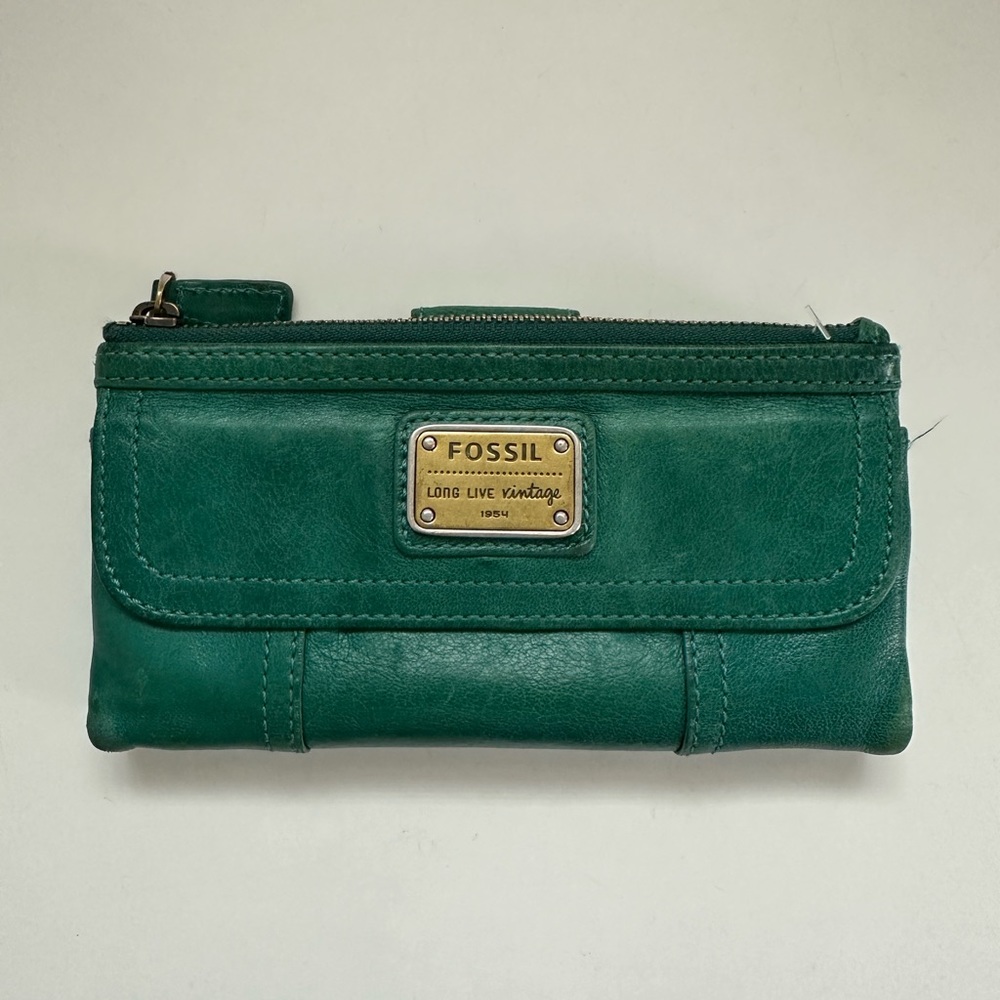 Fossil Long Live Vintage Green Lamb Wallet